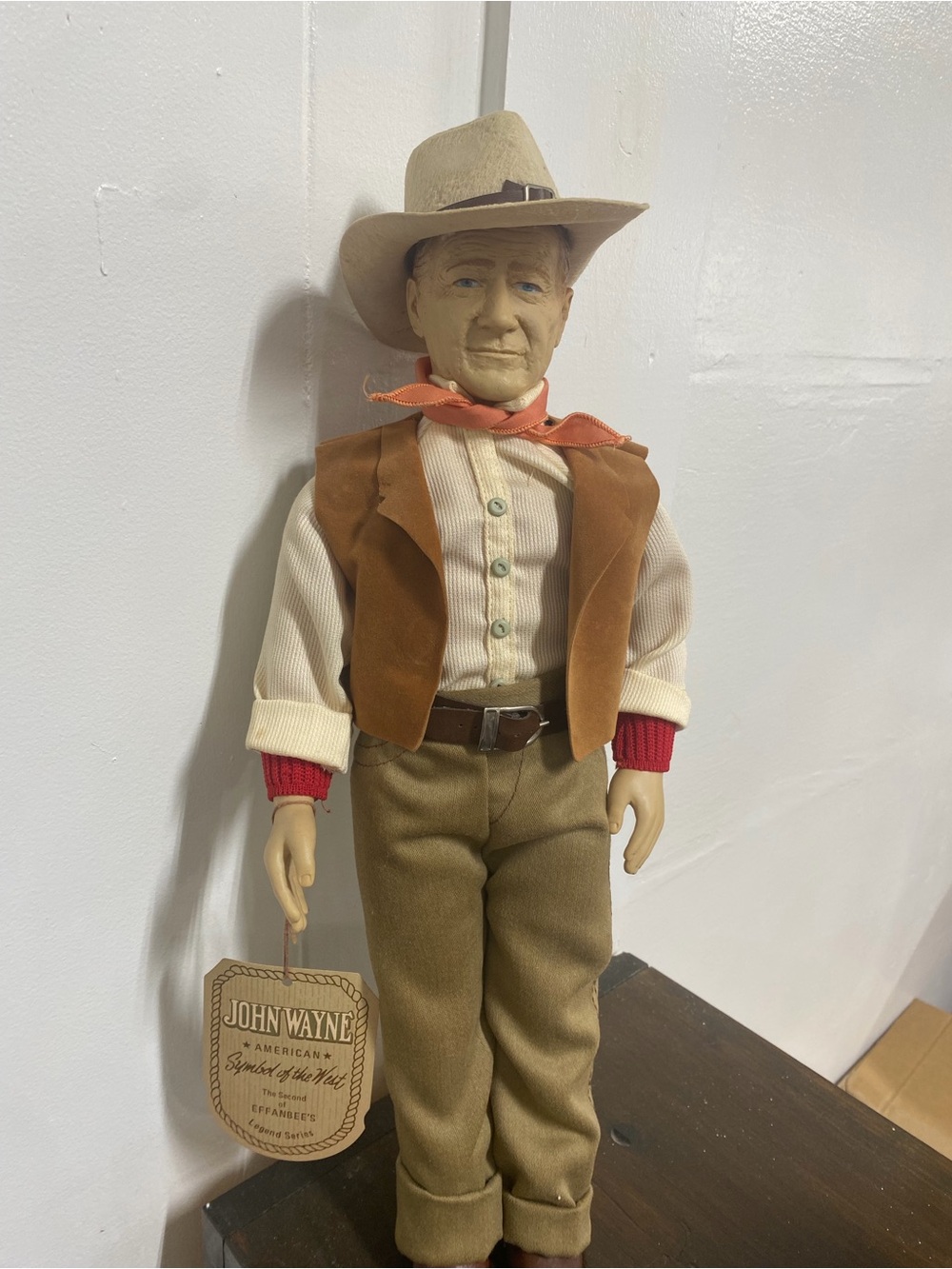 John Wayne Collector Cowboy Figurine in Tan and Brown